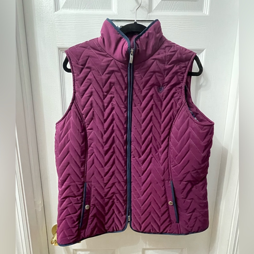 Ariat Ladies Ashley Quilted Vest in a Pretty Purple XL